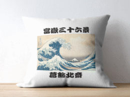 Japan Art Pillow Cover HOKUSAI 01